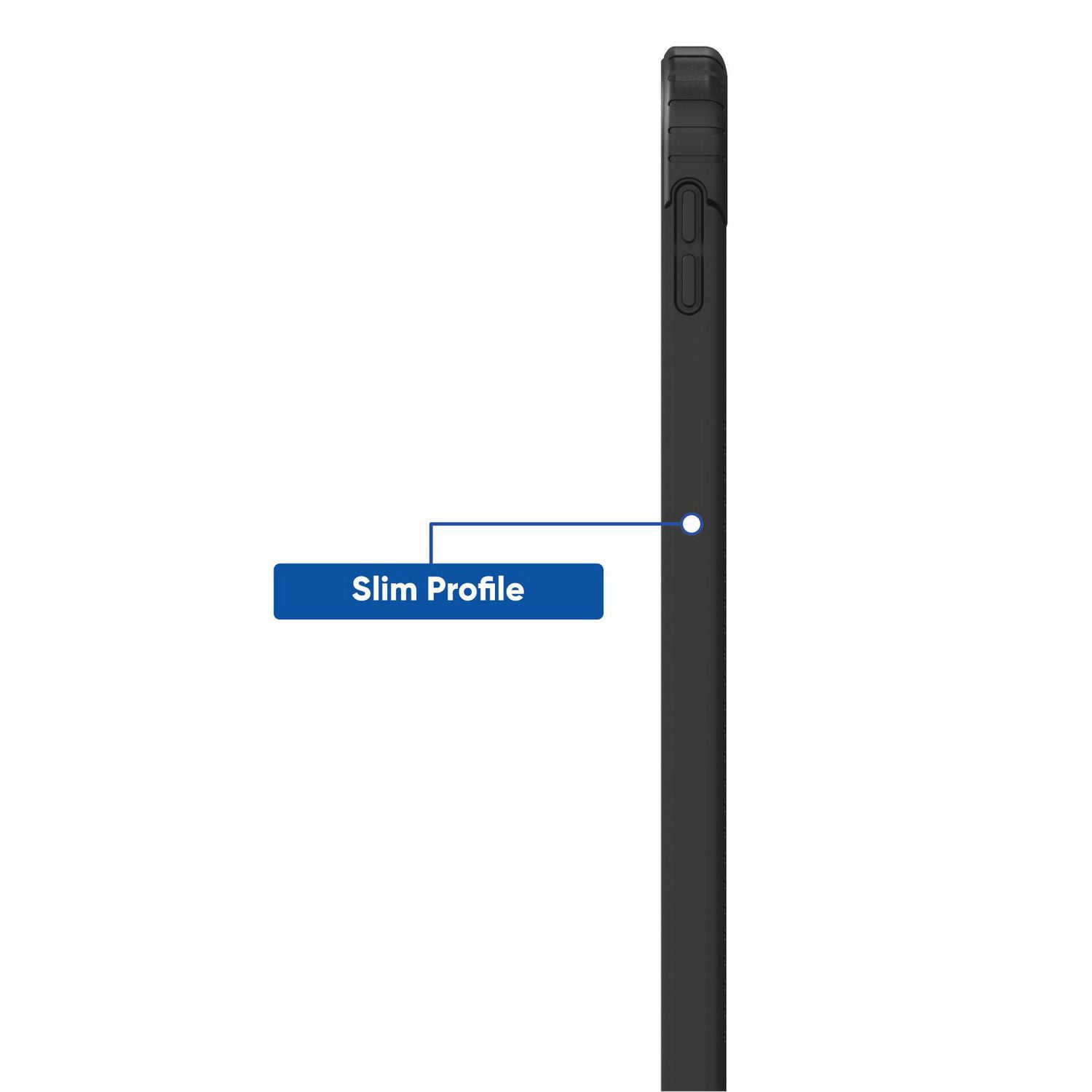 Onn. Slim Rugged Tablet Case for iPad (A16), iPad (10th generation) - Black/Clear