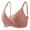 Pink, variant on PUIYRBS Ladies Comfortable Breathable No Steel Ring Sexy Lace Front Buckle Breastfeeding Bra Woman Underwear