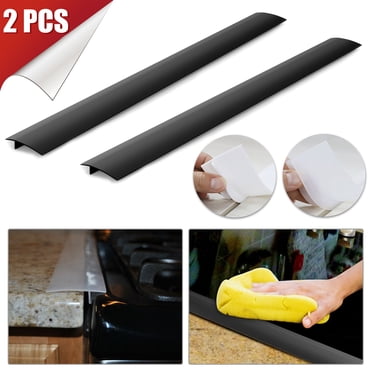 Couvercle d'Écart en Silicone pour Cuisinière de Cuisine, Couvercle de Remplissage d'Écart en Silicone Résistant à la Chaleur pour Cuisinière de Comptoir, Étanchéité contre les Déversements entre Comptoir, Cuisinière, Four, Laveuse, Sécheuse - Grand et Long Remplissage d'Écart
