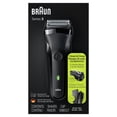 thumbnail image 1 of Braun Series 3 300s Rechargeable Electric Shaver, black, 1 of 7