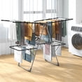 thumbnail image 2 of Costway 2-Tier Clothes Drying Rack with 33 Drying Rails Height Adjustable Gullwings, 2 of 10