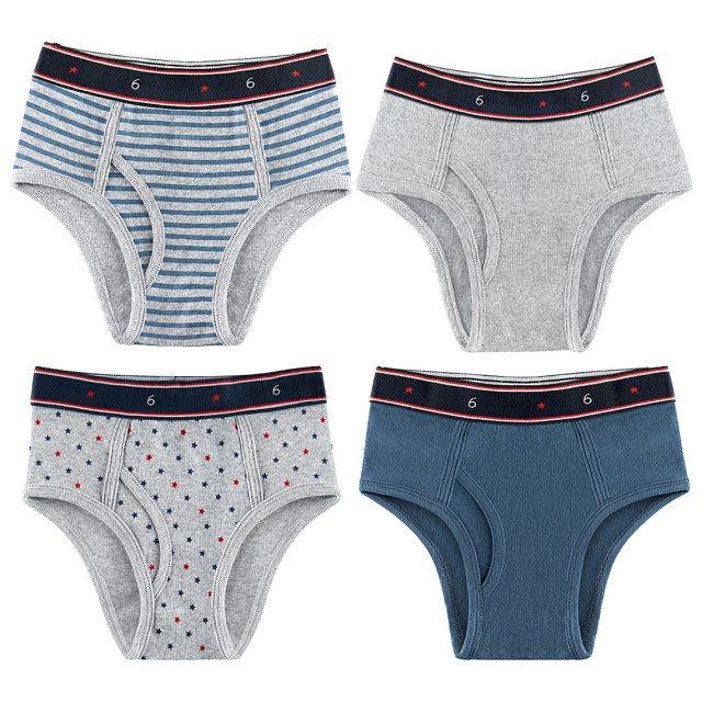 Buyless Fashion Boys Brief In Assorted Colors Soft Cotton Underwear 4 Pack