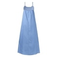 thumbnail image 4 of QTBIUQ Robe Tube en Denim Ample à Bretelles pour Femmes, Jupe Longue Fendue, 4 of 4
