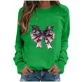 thumbnail image 3 of QATAINLAV Chandails contre le Cancer du Sein pour Femmes Manches Longues Ruban Rose Chandails à Enfiler Hauts Amples Décontractés Col Rond Chandails 2025 Tenues d'Automne Offres Prime Vert P, 3 of 4