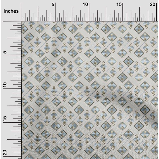 oneOone Cotton Flex Fabric Diamond Geometric Print Fabric By Yard 40 Inch Wide