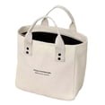 thumbnail image 3 of Tachiuwa Sac Fourre-Tout en Toile pour Femmes Portable Polyvalent Simple et à la Mode Sac à Main Blanc, 3 of 9