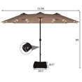 thumbnail image 2 of Patiojoy Parasol de Patio Extérieur à DEL Double Face de 15 Pieds avec Base, Beige, 2 of 5
