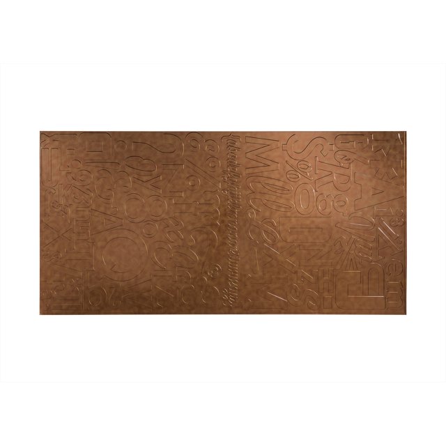 FASÄDE Easy Installation Alphabet Antique Bronze Wall Panel (4' x 8' Panel)