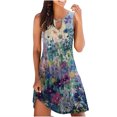 thumbnail image 1 of Pisexur Robes d'Été pour Femmes Décontractées Sans Manches T-Shirt Plage Fluides Débardeurs Robes de Plage, 1 of 5