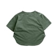 thumbnail image 4 of Hauts d'Été pour Garçons en Bas Âge T-Shirts Classiques Coupe Ample Manches Courtes Col Rabattu Volants Col Rond Blouse Quotidienne Chemises de Printemps pour Enfants 4-5T, 4 of 7