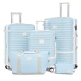 thumbnail image 1 of Joyway - Ensemble de 5 Valises Rigides à Roulettes en ABS - (Valise Extensible 51 X 61 cm) - Bagage Enregistré de 71 cm - Bleu Pâle, 1 of 7
