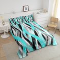thumbnail image 4 of Erosebridal Abstract Stripe Comforter Sets Queen Size,Modern Lines Bedding Queen Comforter Set,Contemporary Art Decor,Reversible,Ultra Soft,3 Pieces, 4 of 7