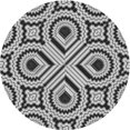 thumbnail image 1 of Ahgly Tapis Rond Lavable en Machine Intérieur Transitionnel Gris Argenté, 8 Pieds Rond, 1 of 7