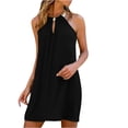 thumbnail image 2 of TIMIFIS Robe T-Shirt Décontractée d'Été pour Femmes, Robe Soleil Évasée, Couvre-Maillot de Bain de Plage - Été, 2 of 7
