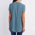 thumbnail image 4 of Mefallenssiah Débardeur Court Femme Été Manches Courtes Fermeture à Glissière Tunique Décontractée Col en V Blouse Roulable, 4 of 6