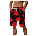 thumbnail image 1 of Ketyyh-chn99 Shorts de Basketball pour Hommes Plage Mode Maillots de Bain pour Hommes Shorts de Planche Maillots de Bain Rouges,m, 1 of 5