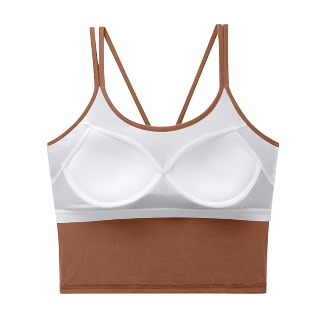 LSLJS Camisole en Forme de U pour Femmes, Été, avec Coussinets de Poitrine, sous-Vêtements Courts pour Usage Externe, Haut avec Haut, Camisole pour Femmes