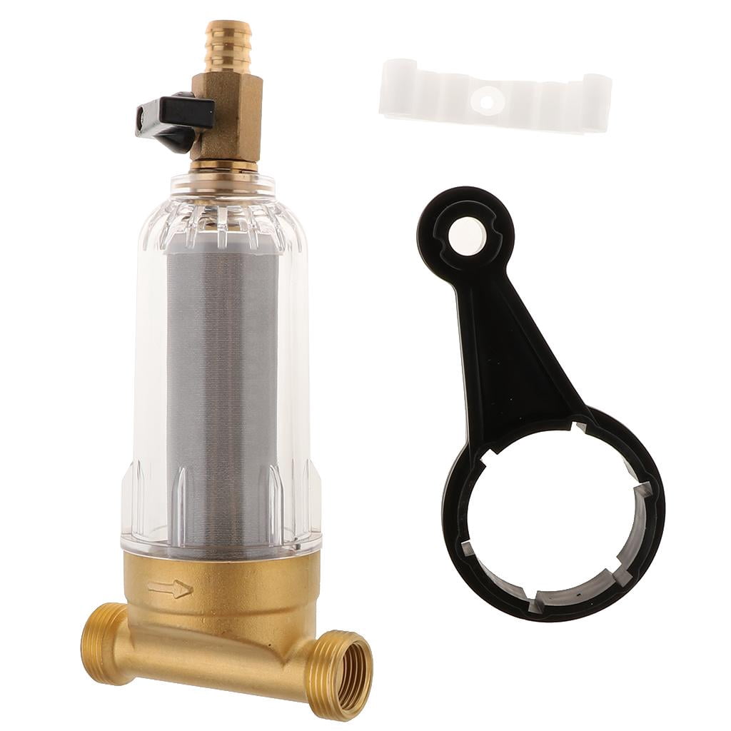GROWTH TANK Water Prefilter System Whole House Water Filter System Brass 40 Stainless 0.75inch