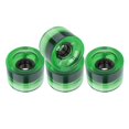 thumbnail image 1 of 4x Ronyme 78A Roues de Planche à Roulettes Cruiser Roues en PU Roues Longues, Réduisent Efficacement les Vibrations des Pieds et le Bruit de la Planche à Roulettes - Vert, 1 of 8