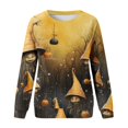thumbnail image 4 of Pullover Tops For Womens Print O Neck Sweatshirt  Neck Fit Pullover Tops Suitable Long Sleeve Workout Shirts Loose Blouse, 4 of 4