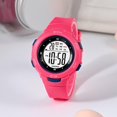 thumbnail image 3 of Children's Digital Watch Outdoor Waterproof Wrist Watch Calendar Pink Pink, 3 of 8