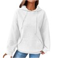 thumbnail image 2 of 2023 Chandail à Capuchon Surdimensionné pour Femmes Mode Décontractée Manches Longues Col Rond Chandails pour Dames Hauts Blouse Chandail à Capuchon Uni Costumes d'Halloween/Noël Rabais de 50 % Liquidation, 2 of 8