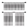 thumbnail image 2 of Paire de Courts Rideaux de Cuisine, Demi-Rideaux de Fenêtre en Polyester à Impression 2D, Lavables, Résistants à l'Eau et Filtrant la Lumière pour Café et Maison, 137x45 cm, 2 of 6