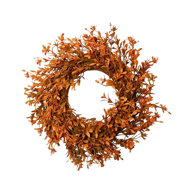 Orange Halloween And Thanksgiving Simulation Green Plant Door Garlands Festival Decorations Plastic Small Flower Window Display Props