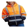 thumbnail image 2 of PENGXIANG Men Lightweight High Visibility Reflective Strip Hoodie Work Jacket, 2 of 5