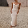 thumbnail image 2 of Women‘s Long Bodycon Dress with Spaghetti Straps, 2 of 8