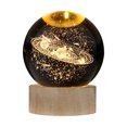 thumbnail image 1 of 3D Crystal Ball with Warm Light Wooden Base Small Night, 1 of 8