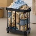thumbnail image 2 of PRETXORVE Panier Sale Pliant Panier de Rangement pour Salle de Bain Domestique avec Roues Panier de Rangement pour Lessive Panier Sale de Salle de Bain Grand, 2 of 6