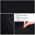thumbnail image 4 of PiccoCasa Stretch Bar Stool Covers for Counter Short Back Chair Slipcovers Black 4, 4 of 8
