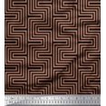 thumbnail image 1 of Soimoi Modal Satin Fabric Square & Spiral Geometric Decor Fabric Printed Yard 42 Inch Wide, 1 of 3