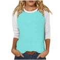 thumbnail image 1 of Birdeem Blouse pour Femmes Mode pour Femmes T-Shirt Imprimé Manches 3/4 Blouse Col Rond Hauts Décontractés, 1 of 12