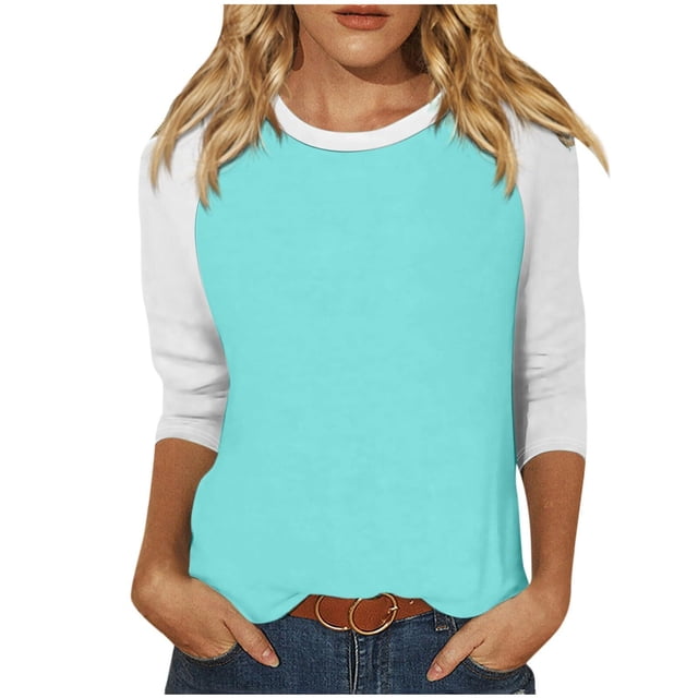 Birdeem Blouse pour Femmes Mode pour Femmes T-Shirt Imprimé Manches 3/4 Blouse Col Rond Hauts Décontractés