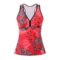 thumbnail image 5 of Riforla Hauts de Maillot de Bain pour Femmes Hauts de Bikini Conservateurs Sans Bas pour Dames Maillots de Bain Hauts de Tankini pour Femmes Rouge Melon D\'eau L, 5 of 5