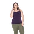 thumbnail image 2 of White Mark Universal PS132-07 Plus Size Lace Trim Tank Top, Purple - One Size, 2 of 4