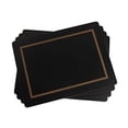 thumbnail image 2 of Pimpernel Classic Black Collection Napperons / Ensemble de 4 / Napperons Résistants à la Chaleur / Plateau Endos en Liège / Ensemble de Napperons Rigides pour Table à Manger / Mesure 15,7â€ x 11,7â€, 2 of 4