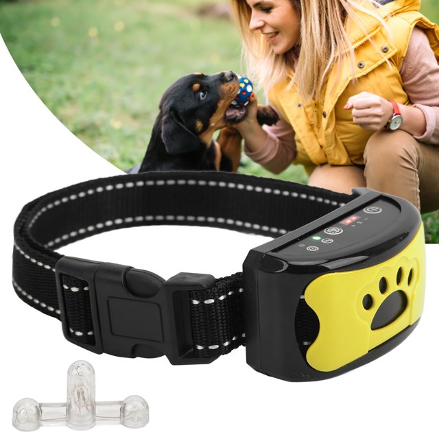 Dog Barking Collar USB Rechargeable Waterproof Adjustable Vibration Intelligent Recognition Training Collar