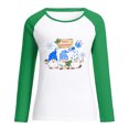thumbnail image 5 of RKSTN Chandail pour Femmes de Noël à Col Rond, Chandail Imprimé du Père Noël, Manches Longues, Blouse Régulière à Empiècements, 5 of 5