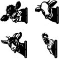 thumbnail image 3 of Metal Peeping Garden Decor Goat, Animal Silhouette Hanging Statue for Fence or Tree, Wall, 3 of 8