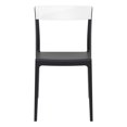 thumbnail image 3 of Compamia Chaise de Salle à Manger de Patio en Noir Transparent Clair, 3 of 8