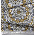 thumbnail image 2 of Soimoi Poly Georgette Fabric Moroccan & Mandala Kaleidoscope Decor Fabric Printed Yard 52 Inch Wide, 2 of 3
