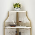 thumbnail image 2 of EDTara Corner Wine Cabinet with Removable Wine Rack, Wine Bar Cabinet with Barn Door and Adjustable Shelves, Industrial Wine Cabinet for Dining Room, Living Room,Kitchen, 2 of 8