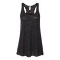 thumbnail image 1 of Bella Ladies Flowy Racerback Tank, M, Solid Black Slub, 1 of 1