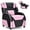 Pink, variant on Costway Kids Youth Gaming Sofa Recliner w/Headrest & Footrest PU Leather Blue