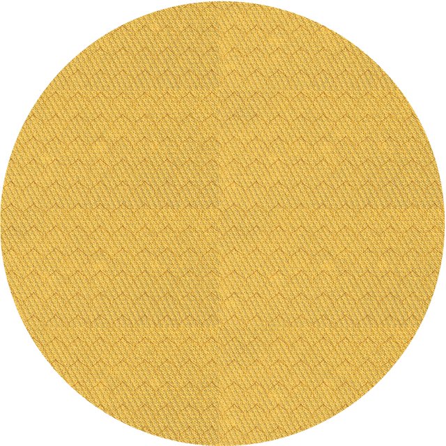 Ahgly Company Tapis d'Intérieur Ronds Transitionnels Jaunes Lavables à la Machine, 3 Pieds Rond