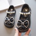 thumbnail image 5 of Chaussures en Cuir Noires pour Filles Chaussures en Cuir Blanches Chaussures de Princesse Chaussures de Performance Printemps et Automne Chaussures pour Bébé Super Souples, 5 of 5