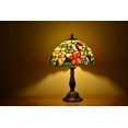 thumbnail image 1 of Tiffany Style Hummingbird Desk Lamp LED Table Bedside Lamp Bedroom Stained-Glass 18.1'' Height Bronze Multi-Color, 1 of 4